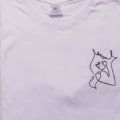 T-shirt met lijntekening